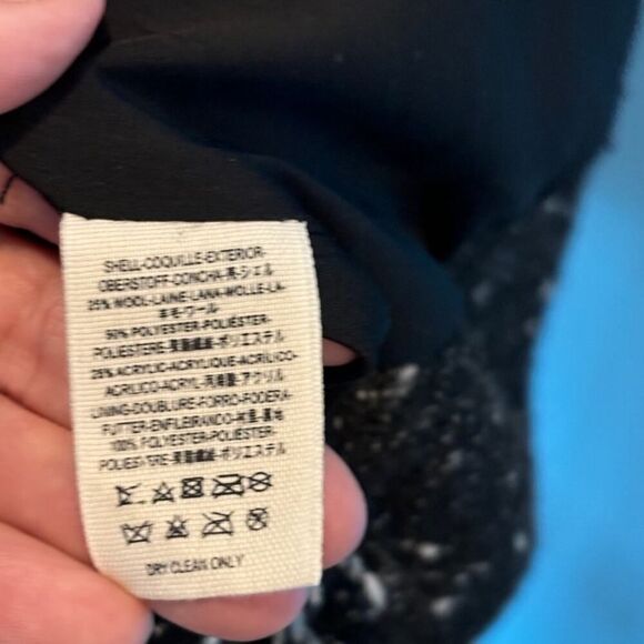 Free People UO Fringe Trim Open Front Coat Jacket Lined Self-Tie Belt M Black - Picture 10 of 10